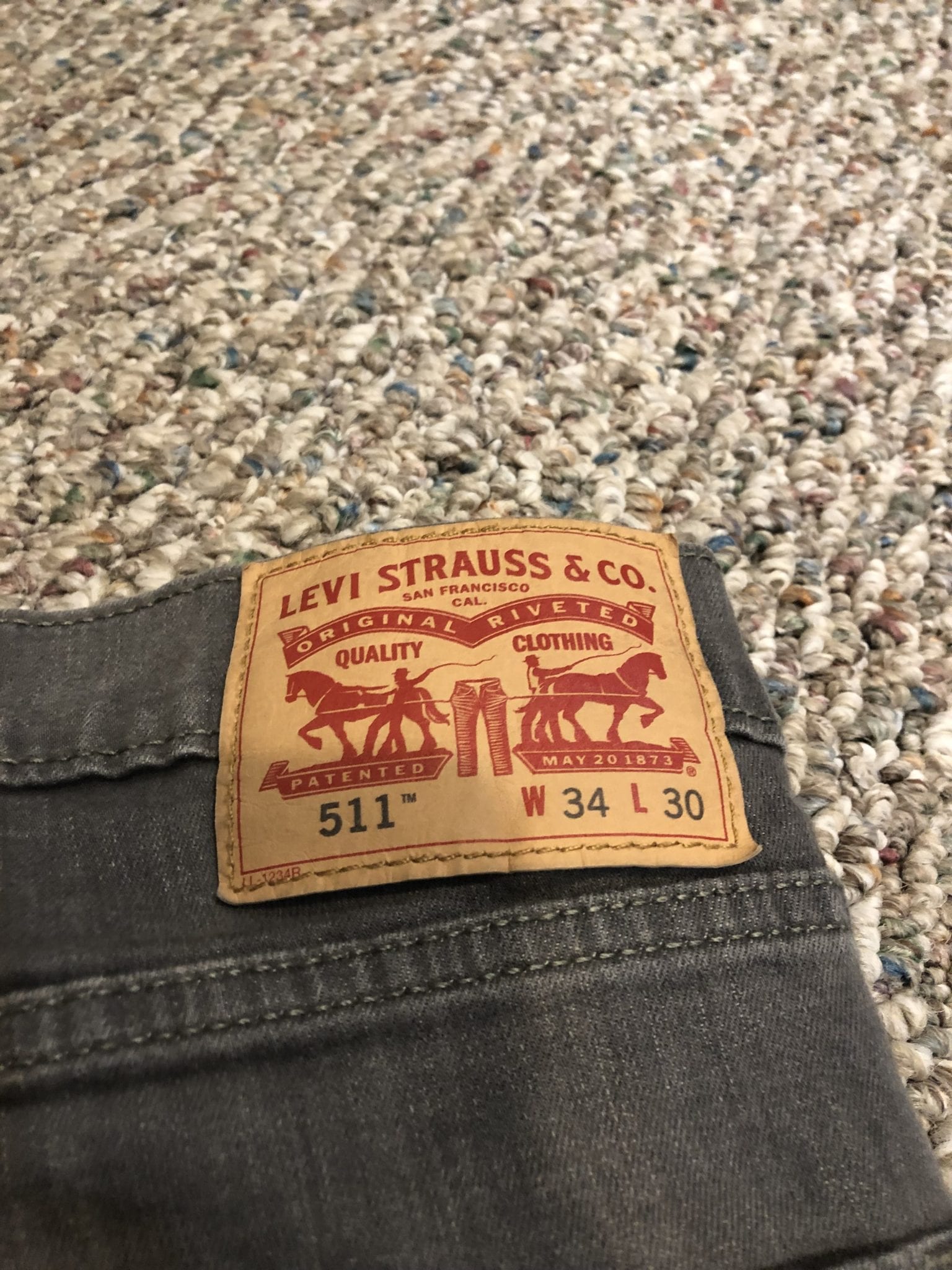 Levi's 511 Jeans 34x30 Grey BO2 - Fizno